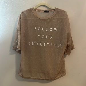 BLUSH SHEER FOLLOW YOUR INTUITION SHIMMER SHIRT